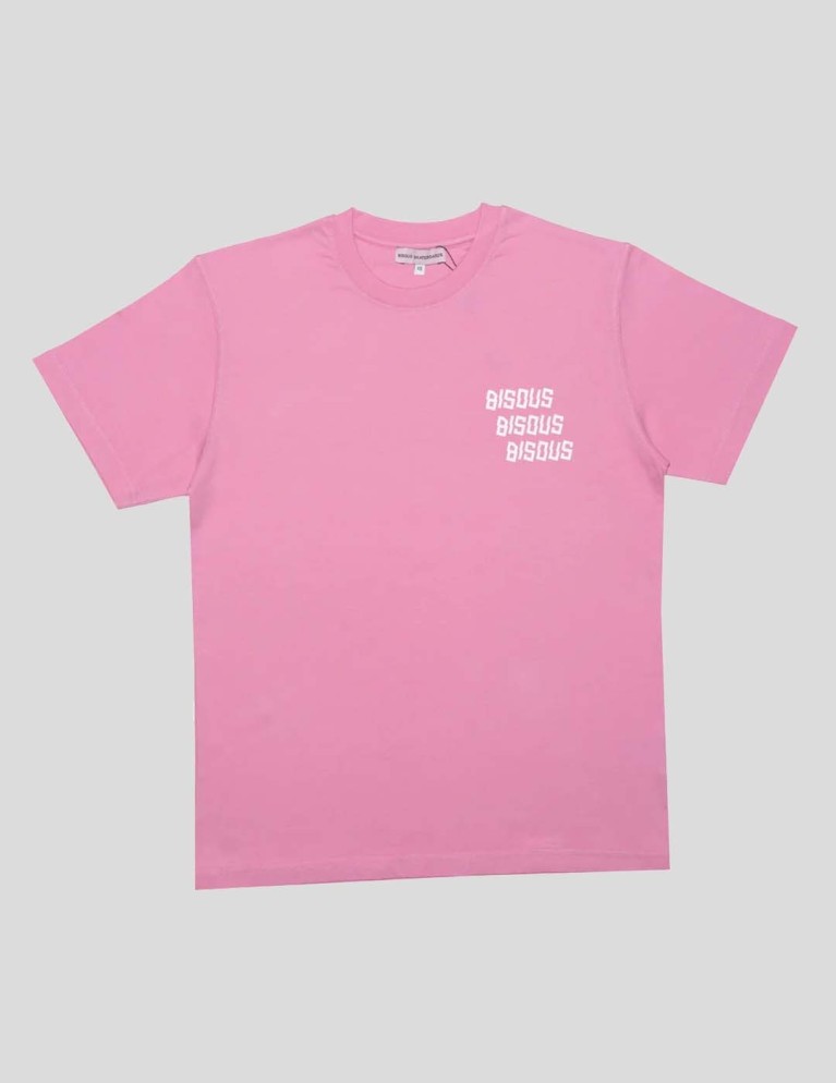 BISOUS SKATEBOARDS bisous x3 tee pink